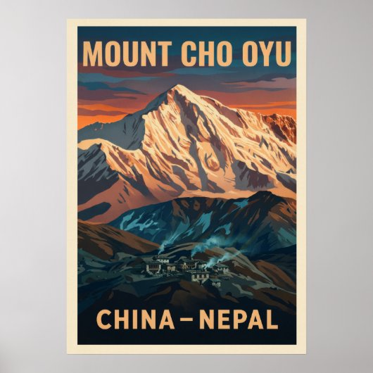Mount Cho Oyu Nepal-China V02 ポスター (正面)