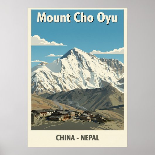 Mount Cho Oyu Nepal-China V03 ポスター (正面)