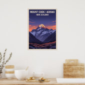 Mount Cook (Aoraki) New Zealand V05 ポスター (キッチン)