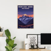 Mount Cook (Aoraki) New Zealand V05 ポスター (ホームオフィス)