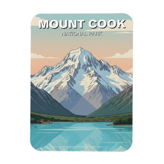 Mount Cook National Park New Zealand Postcard マグネット (縦)
