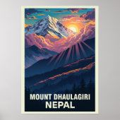 Mount Dhaulagiri Nepal V03 ポスター (正面)