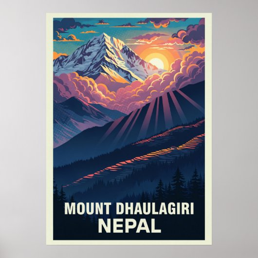Mount Dhaulagiri Nepal V03 ポスター (正面)