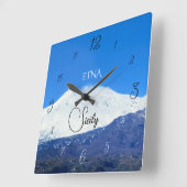 Mount Etna, Sicily スクエア壁時計 (傾斜)