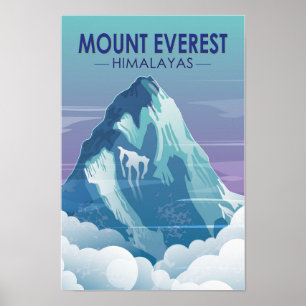 Mount Everest Himalayas Vintage ポスター