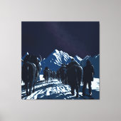 Mount Everest Night Caravan Luxury Canvas Art キャンバスプリント (正面)