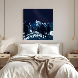Mount Everest Night Caravan Luxury Canvas Art キャンバスプリント