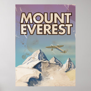 Mount Everest Vintage Travel poster ポスター