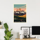 Mount Fitz Roy Patagonia V07 ポスター (ホームオフィス)