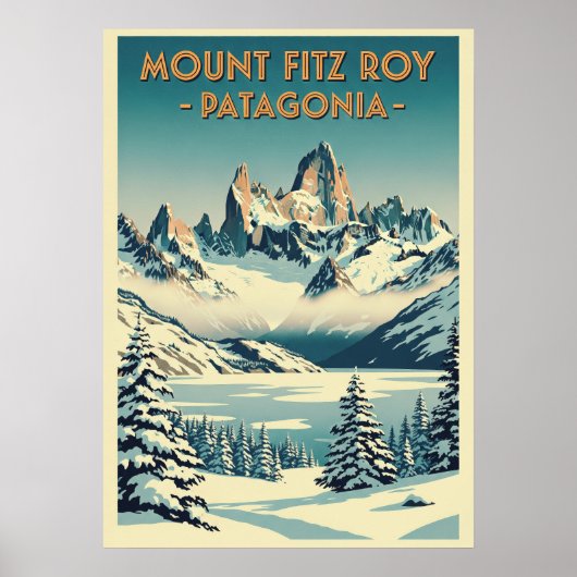 Mount Fitz Roy Patagonia V08 ポスター (正面)