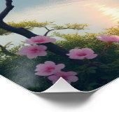 mount fuji and cherry blossoms ポスター (コーナー)