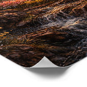 Mount Fuji & Cherry Blossoms Oil Art ポスター (角)