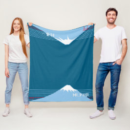 Mount Fuji Design Nippon1  フリースブランケット