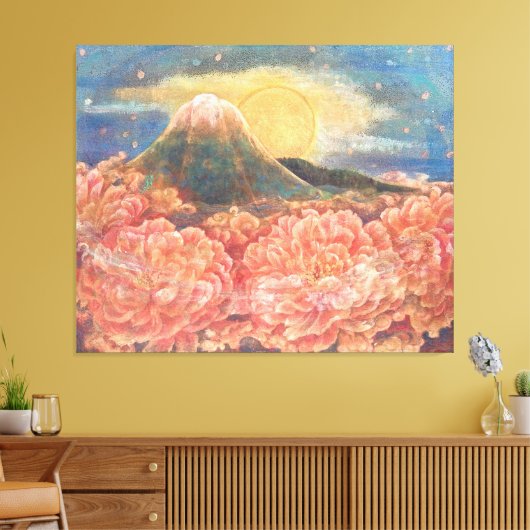 Mount Fuji Dreamscape: Ethereal Canvas Print キャンバスプリント (インサイチュ (リビング))