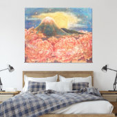 Mount Fuji Dreamscape: Ethereal Canvas Print キャンバスプリント (インサイチュ (寝室))