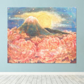 Mount Fuji Dreamscape: Ethereal Canvas Print キャンバスプリント (インサイチュ (ウッドフロア))