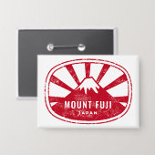 Mount Fuji Japan Retro  缶バッジ (正面/裏面)