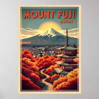 Mount Fuji Japan V04 ポスター