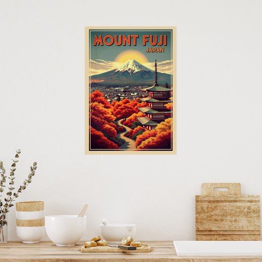 Mount Fuji Japan V04 ポスター (キッチン)