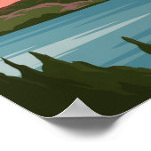 Mount Fuji Japan Vintage ポスター (角)