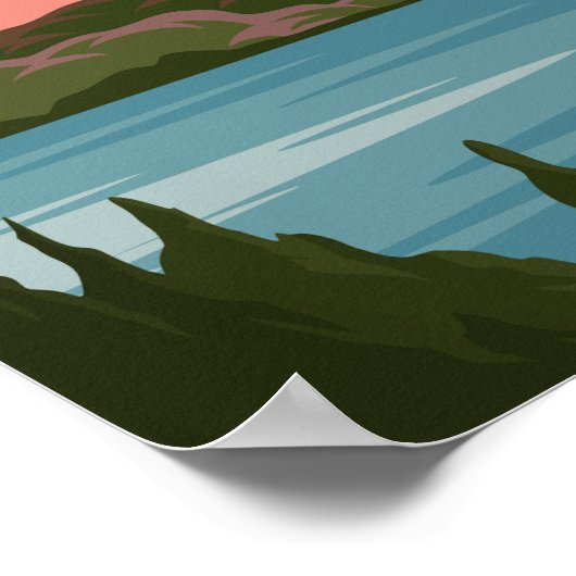 Mount Fuji Japan Vintage ポスター (角)