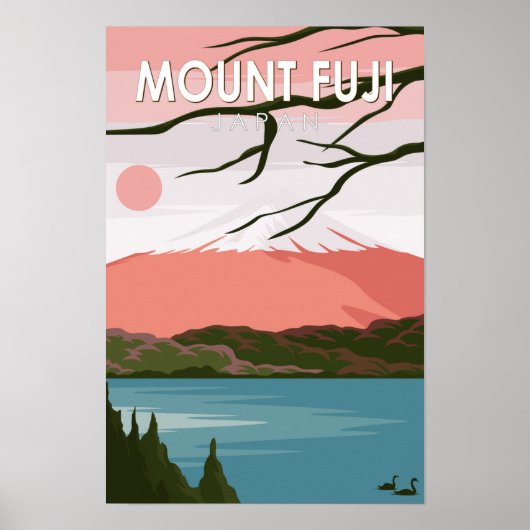 Mount Fuji Japan Vintage ポスター (正面)