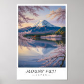Mount Fuji Japan Wall Art, Iconic Volcano  ポスター (正面)