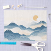 Mount Fuji Japanese Wave Ukiyo-e Art 薄葉紙 (クラフト)