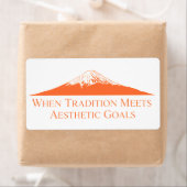 Mount Fuji Minimalist Stickers – Burnt Orange ラベル (インサイチュ)