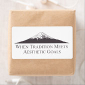 Mount Fuji Minimalist Stickers – Charcoal Gray ラベル (インサイチュ)