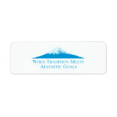 Mount Fuji Minimalist Stickers – Electric Blue ラベル (正面)