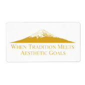 Mount Fuji Minimalist Stickers – Goldenrod ラベル (正面)