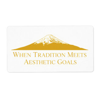 Mount Fuji Minimalist Stickers – Goldenrod ラベル