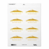 Mount Fuji Minimalist Stickers – Goldenrod ラベル (フルシート)