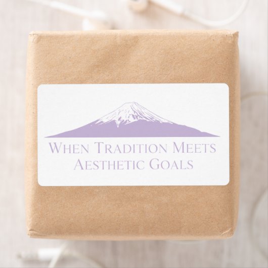 Mount Fuji Minimalist Stickers – Lavender ラベル (インサイチュ)