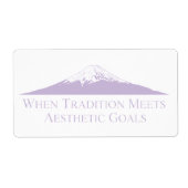 Mount Fuji Minimalist Stickers – Lavender ラベル (正面)