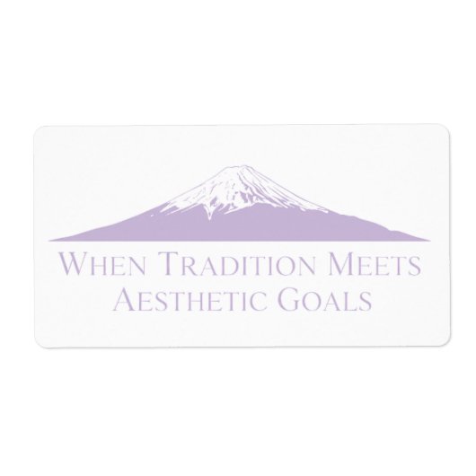 Mount Fuji Minimalist Stickers – Lavender ラベル (正面)