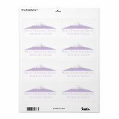 Mount Fuji Minimalist Stickers – Lavender ラベル (フルシート)