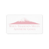 Mount Fuji Minimalist Stickers – Pastel Pink ラベル (正面)