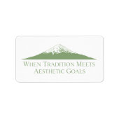 Mount Fuji Minimalist Stickers – Sage Green ラベル (正面)