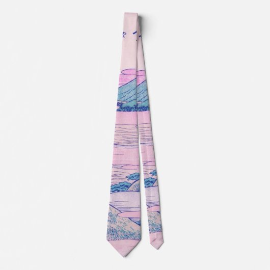 Mount Fuji Ukiyo-e Japanese Vintage Art ネクタイ (正面)