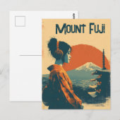 Mount Fuji vintage ポストカード (正面/裏面)