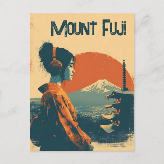 Mount Fuji vintage ポストカード (正面)