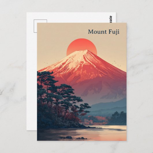 Mount Fuji vintage ポストカード (正面/裏面)