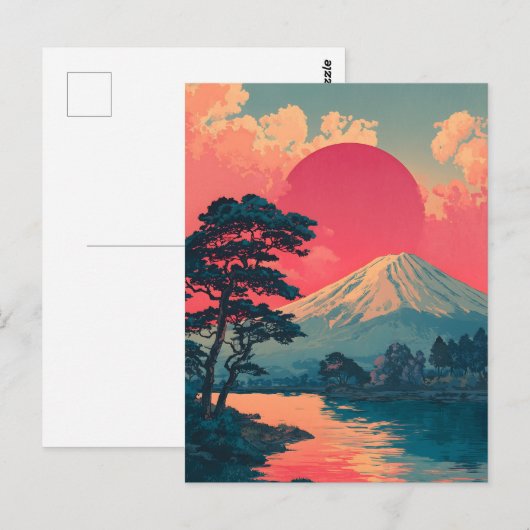 Mount Fuji vintage ポストカード (正面/裏面)