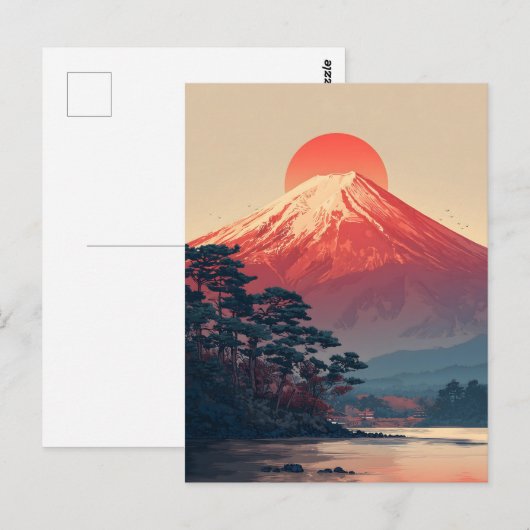 Mount Fuji vintage ポストカード (正面/裏面)