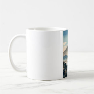 Mount Fuji Vintage Orignal Artist's Design Mug コーヒーマグカップ