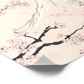 Mount Fuji with Cherry Blossoms – Japanese (1) ポスター (角)