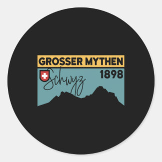 Mount Grosser Mythen Hike Mountain Biking Swiss Hi ラウンドシール