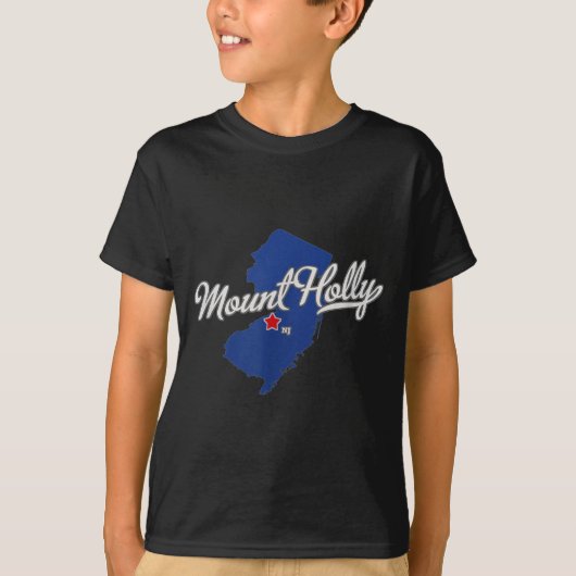 Mount Holly New Jersey Nj Map Tシャツ (正面)